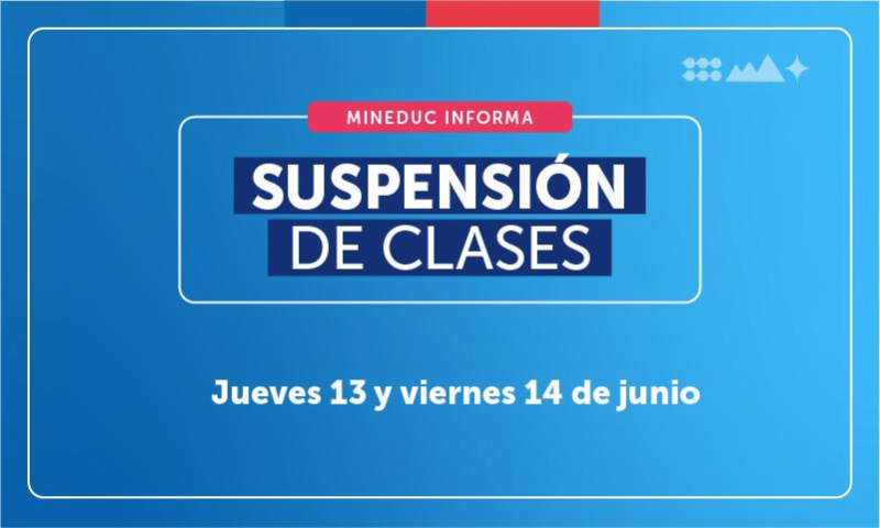 Suspensión de clases 13 y 14 de junio